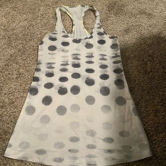lululemon athletica Tops - Lululemon polka dot long Racerback p2p 15”